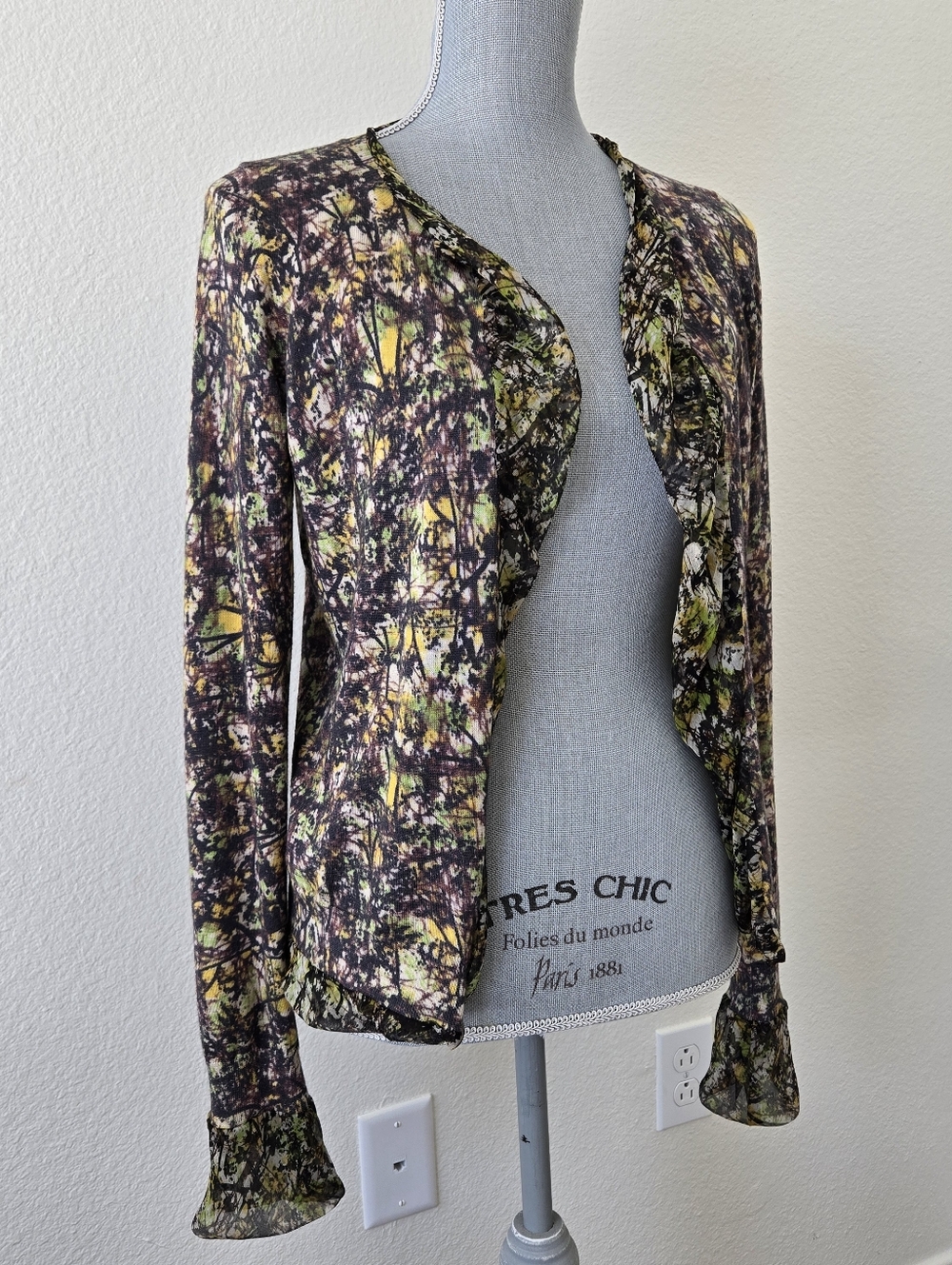 Cashmere & Silk Open Front Cardigan Made In Italy Size 40 / Small Elegant Luxury